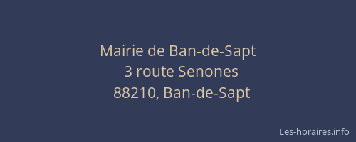 Mairie de Ban-de-Sapt
