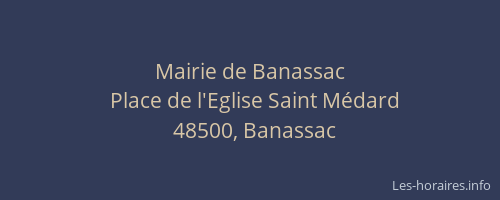 Mairie de Banassac