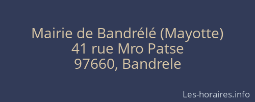 Mairie de Bandrélé (Mayotte)