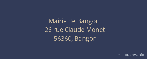 Mairie de Bangor