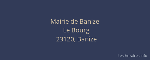 Mairie de Banize