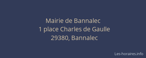 Mairie de Bannalec