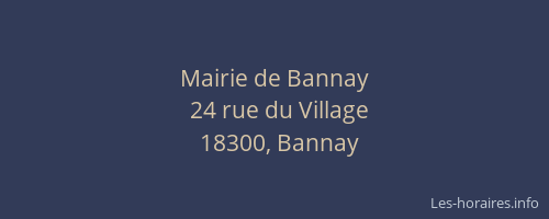 Mairie de Bannay