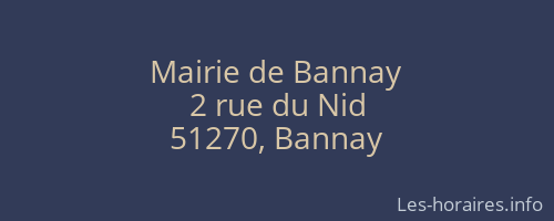 Mairie de Bannay