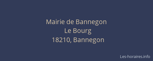 Mairie de Bannegon