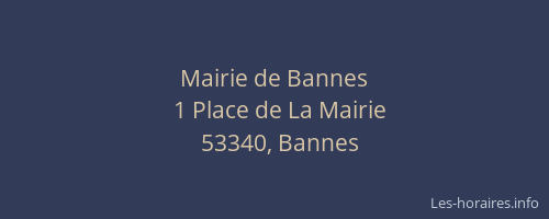 Mairie de Bannes