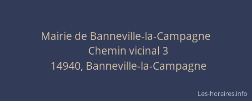 Mairie de Banneville-la-Campagne