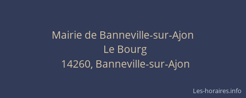 Mairie de Banneville-sur-Ajon