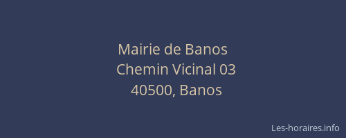 Mairie de Banos