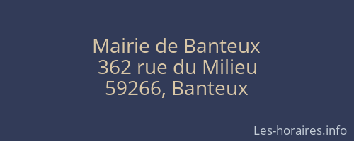 Mairie de Banteux