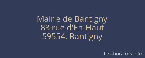Mairie de Bantigny