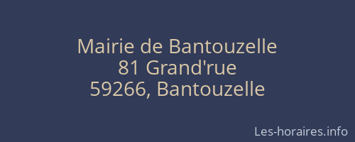 Mairie de Bantouzelle