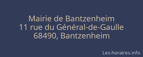 Mairie de Bantzenheim