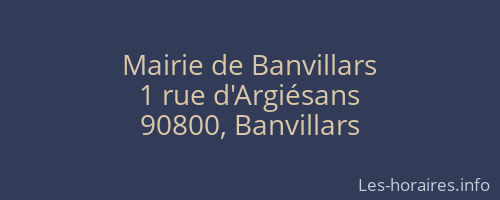 Mairie de Banvillars