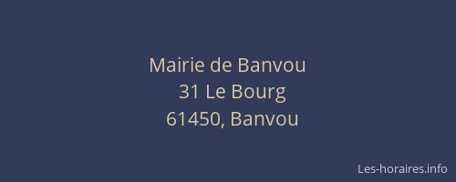Mairie de Banvou