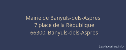 Mairie de Banyuls-dels-Aspres