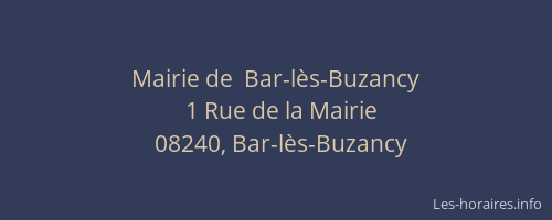 Mairie de  Bar-lès-Buzancy