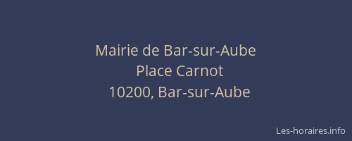 Mairie de Bar-sur-Aube