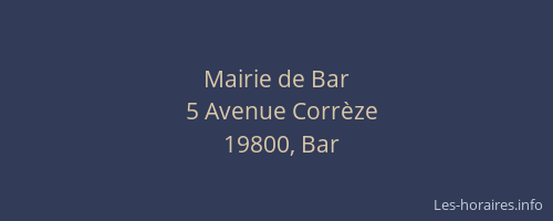Mairie de Bar