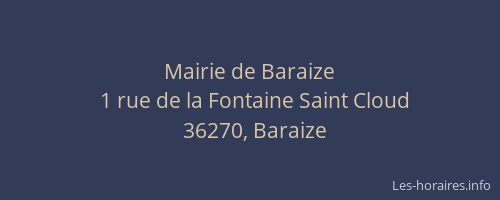 Mairie de Baraize