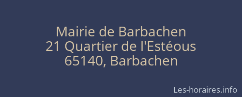 Mairie de Barbachen