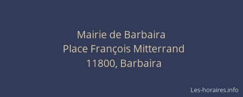 Mairie de Barbaira