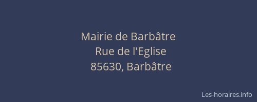 Mairie de Barbâtre
