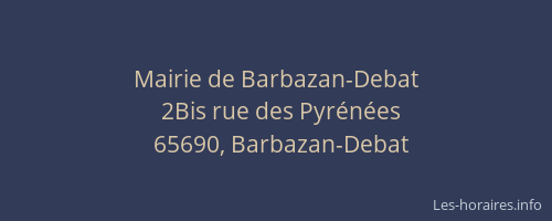 Mairie de Barbazan-Debat