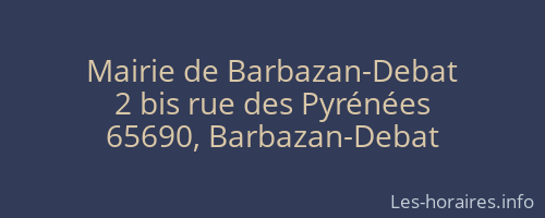 Mairie de Barbazan-Debat