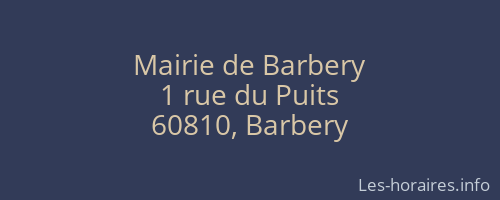 Mairie de Barbery