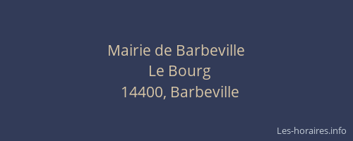 Mairie de Barbeville