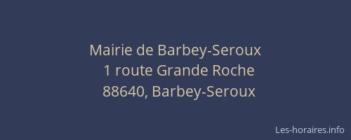Mairie de Barbey-Seroux