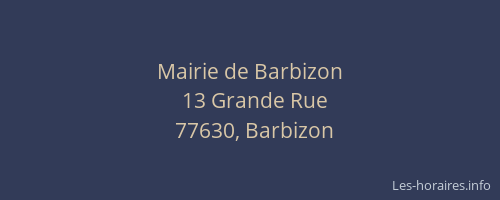 Mairie de Barbizon
