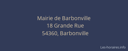 Mairie de Barbonville