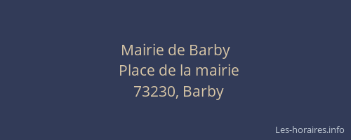 Mairie de Barby