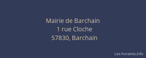 Mairie de Barchain