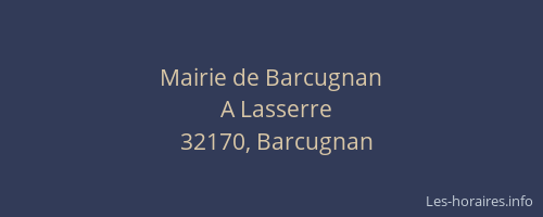 Mairie de Barcugnan