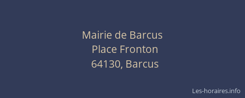Mairie de Barcus