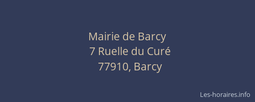 Mairie de Barcy