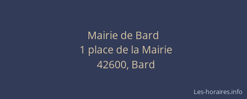Mairie de Bard