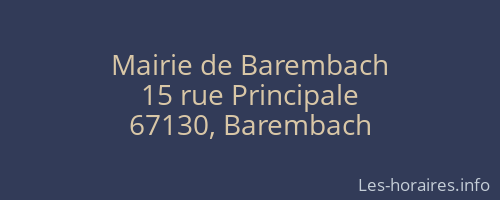 Mairie de Barembach
