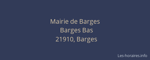 Mairie de Barges