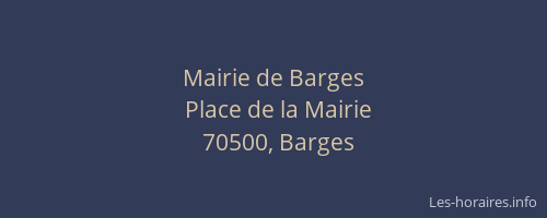 Mairie de Barges