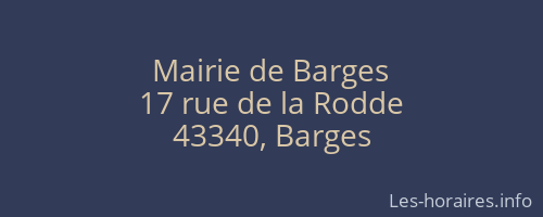 Mairie de Barges