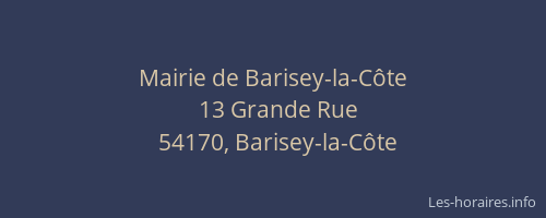 Mairie de Barisey-la-Côte