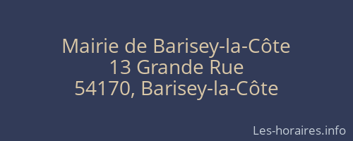 Mairie de Barisey-la-Côte