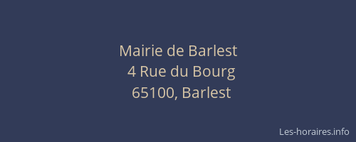 Mairie de Barlest