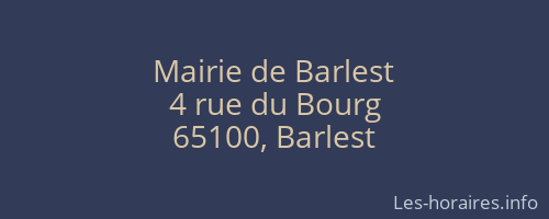 Mairie de Barlest