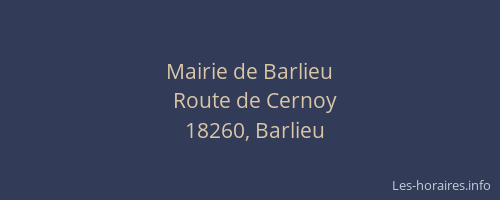 Mairie de Barlieu