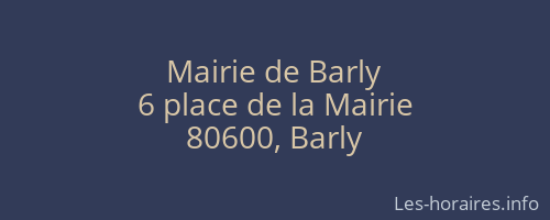 Mairie de Barly
